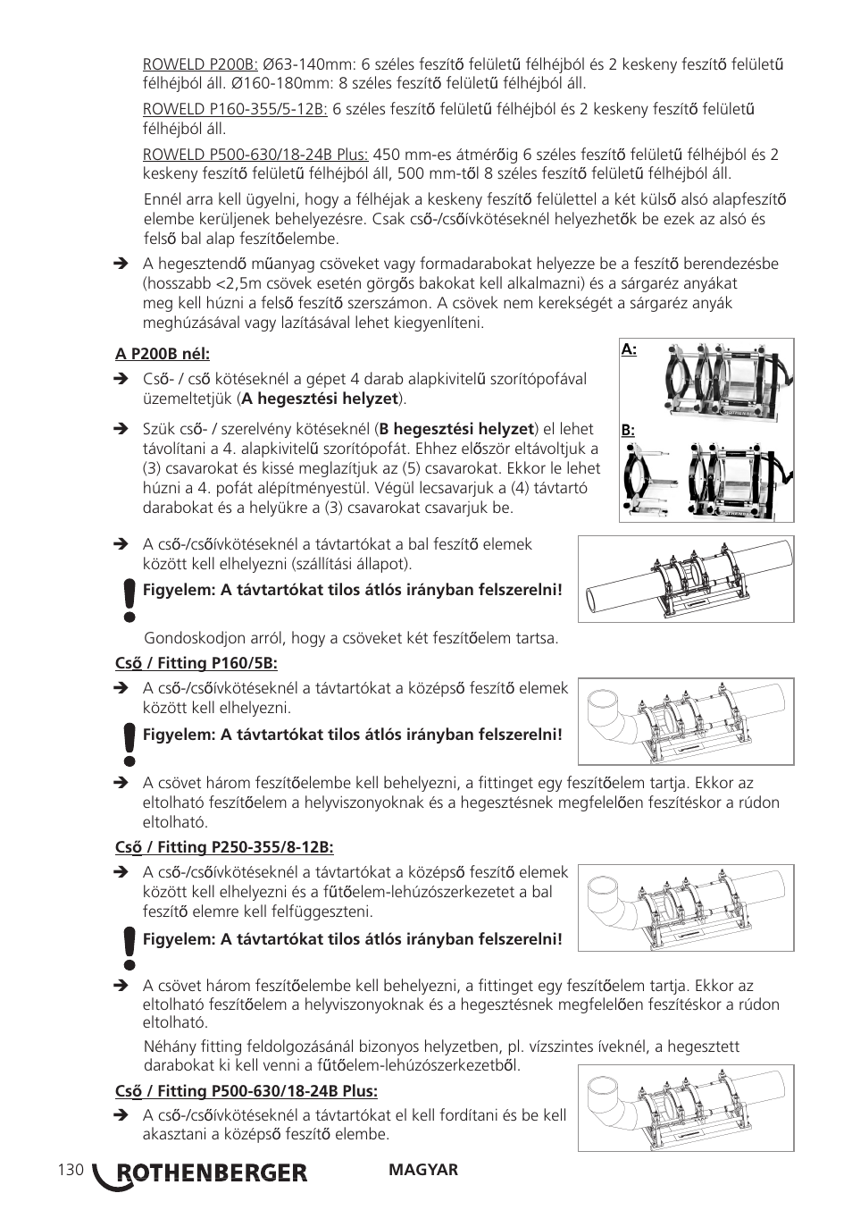 ROTHENBERGER ROWELD P160-630B Plus Professional User Manual | Page 132 / 152