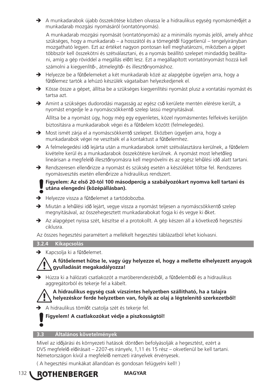 ROTHENBERGER ROWELD P160-630B Plus Professional User Manual | Page 134 / 152