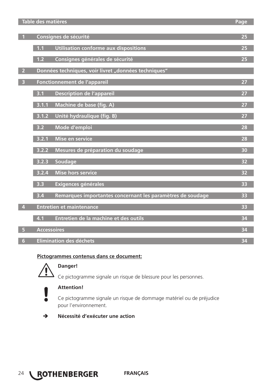 ROTHENBERGER ROWELD P160-630B Plus Professional User Manual | Page 26 / 152