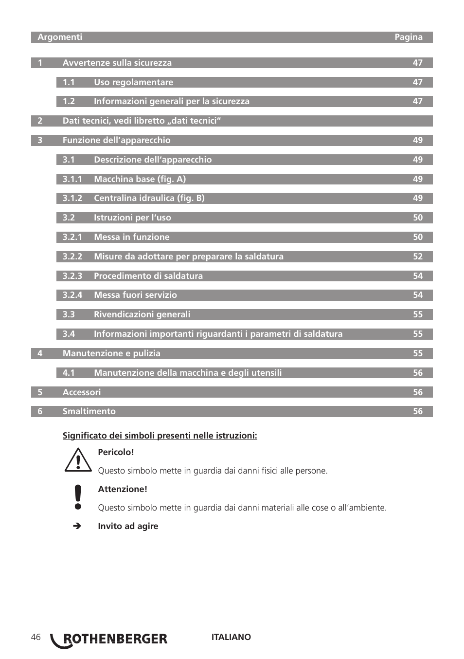 ROTHENBERGER ROWELD P160-630B Plus Professional User Manual | Page 48 / 152