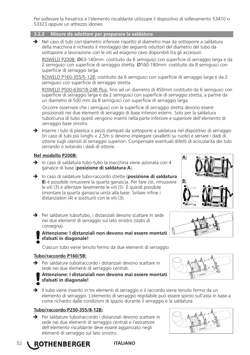 ROTHENBERGER ROWELD P160-630B Plus Professional User Manual | Page 54 / 152