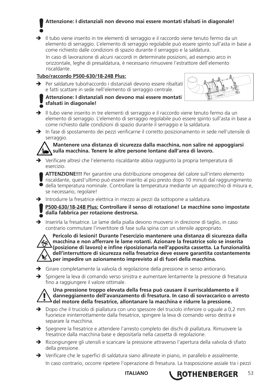 ROTHENBERGER ROWELD P160-630B Plus Professional User Manual | Page 55 / 152