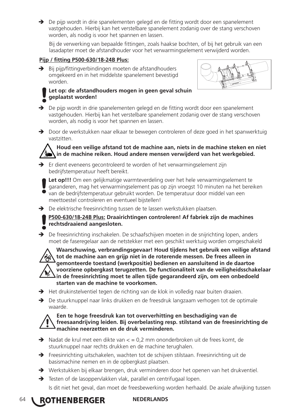 ROTHENBERGER ROWELD P160-630B Plus Professional User Manual | Page 66 / 152