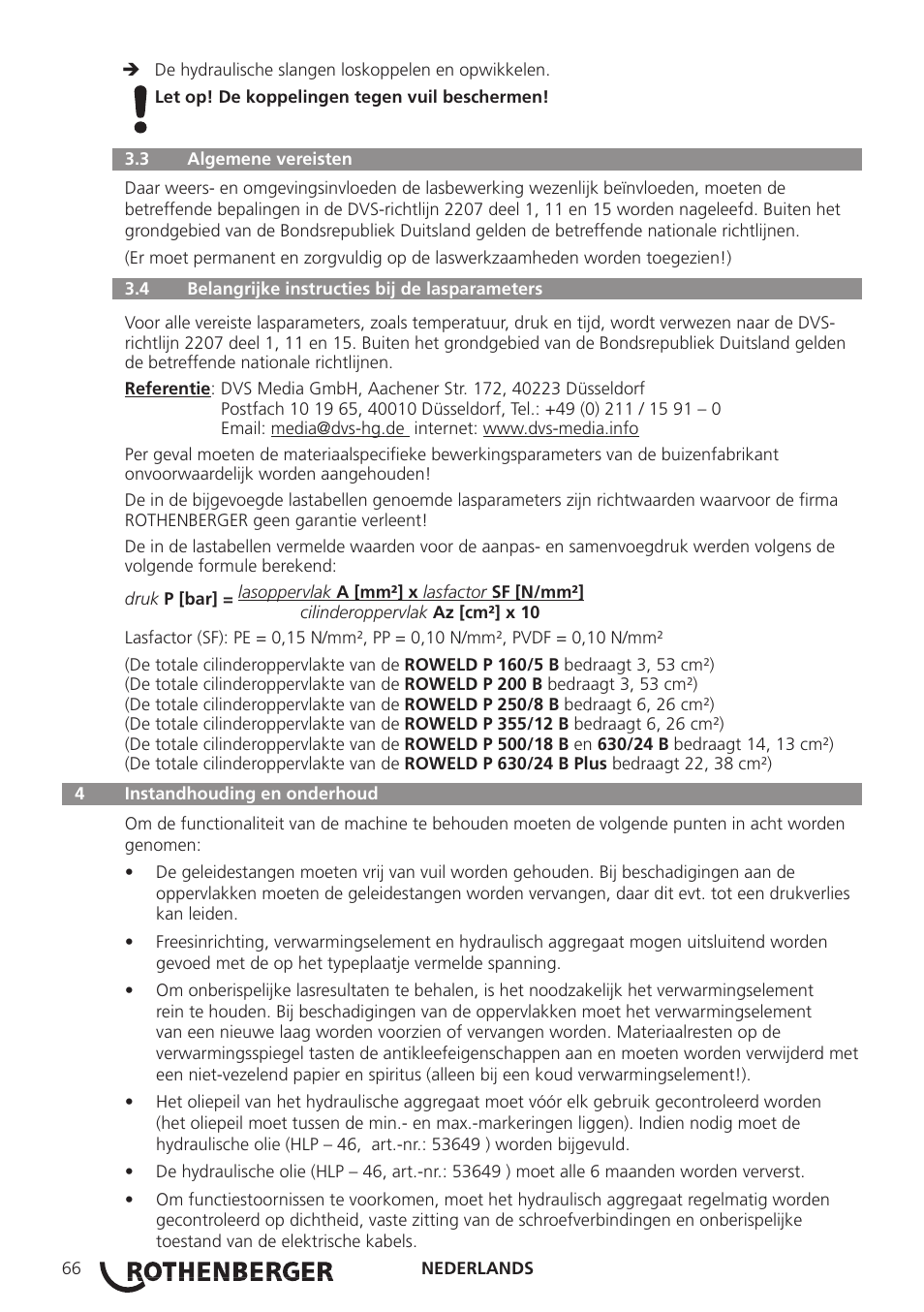 ROTHENBERGER ROWELD P160-630B Plus Professional User Manual | Page 68 / 152