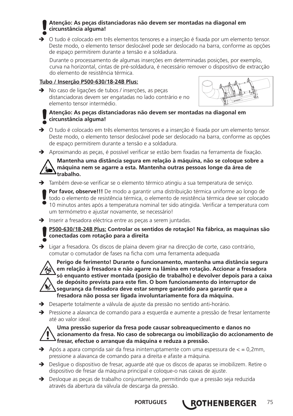 ROTHENBERGER ROWELD P160-630B Plus Professional User Manual | Page 77 / 152