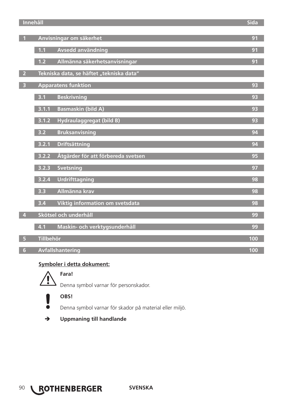 ROTHENBERGER ROWELD P160-630B Plus Professional User Manual | Page 92 / 152