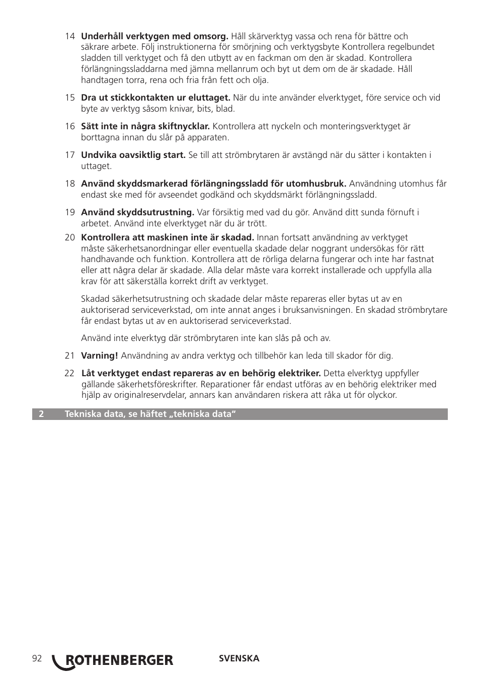 ROTHENBERGER ROWELD P160-630B Plus Professional User Manual | Page 94 / 152