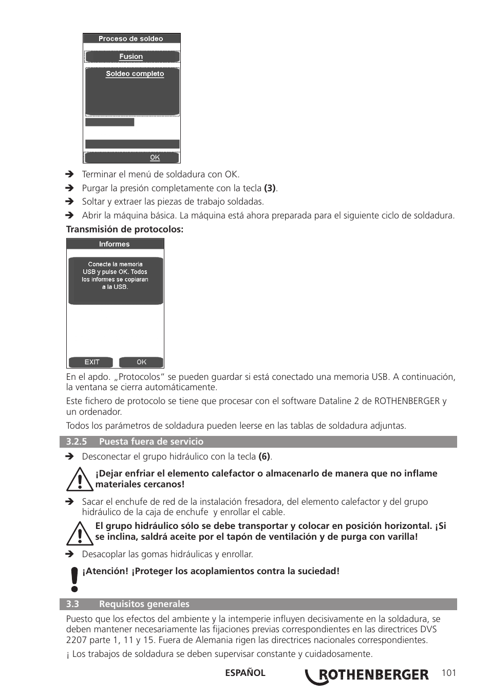 ROTHENBERGER ROWELD P250-630 B Plus Premium CNC User Manual | Page 103 / 456