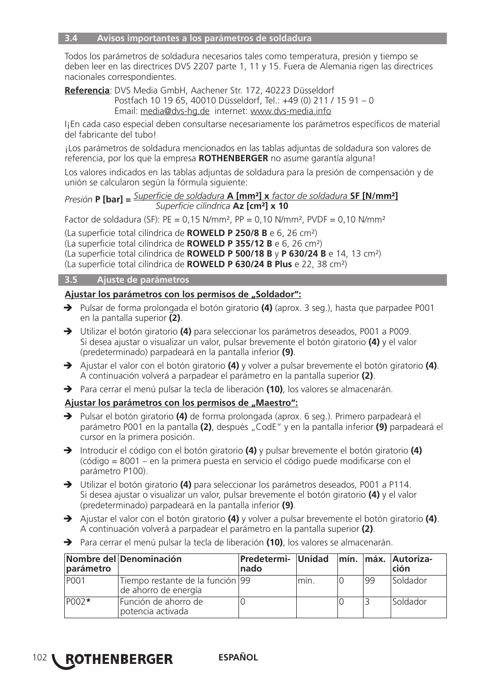 ROTHENBERGER ROWELD P250-630 B Plus Premium CNC User Manual | Page 104 / 456
