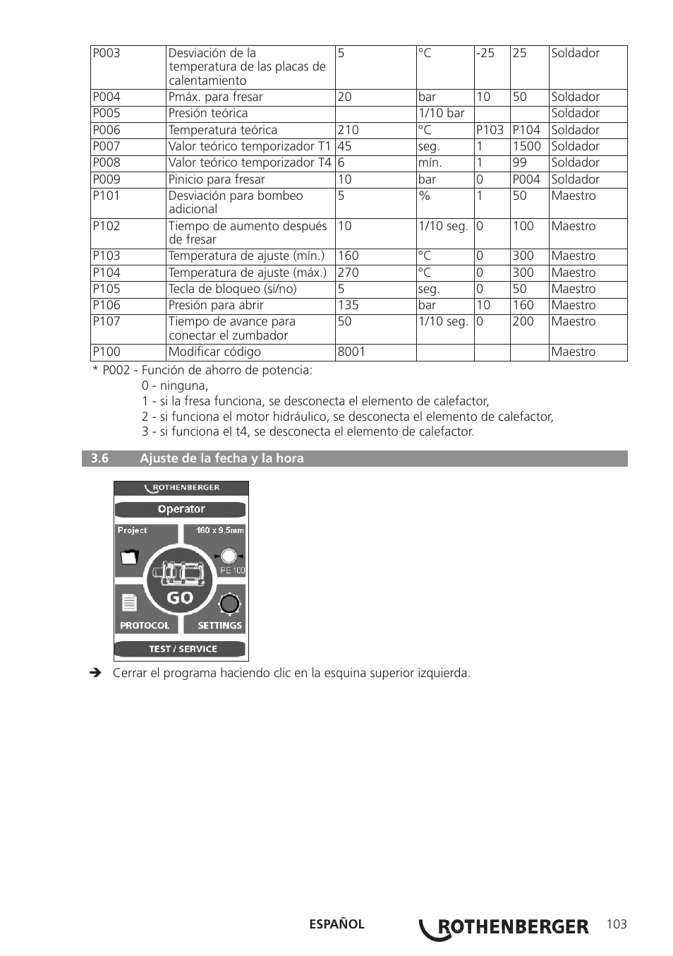 ROTHENBERGER ROWELD P250-630 B Plus Premium CNC User Manual | Page 105 / 456