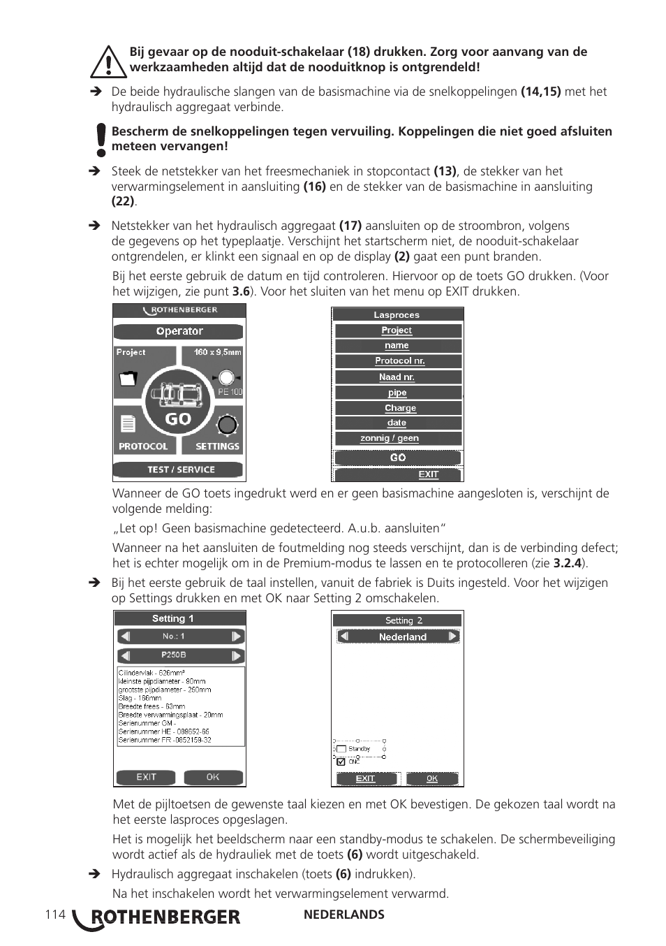 ROTHENBERGER ROWELD P250-630 B Plus Premium CNC User Manual | Page 116 / 456