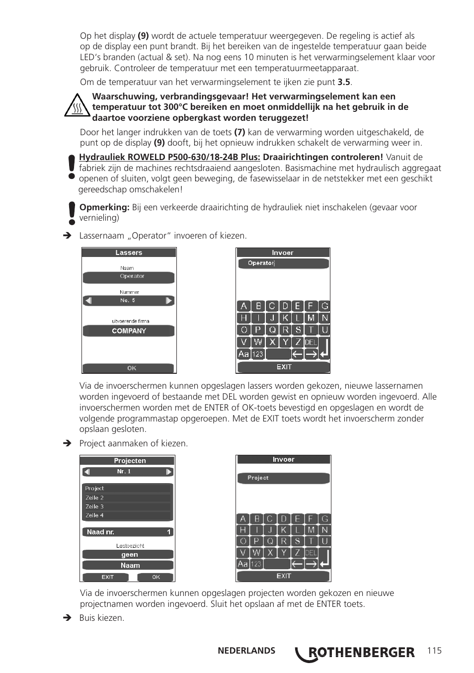 ROTHENBERGER ROWELD P250-630 B Plus Premium CNC User Manual | Page 117 / 456