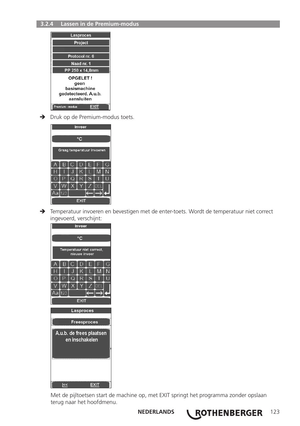 ROTHENBERGER ROWELD P250-630 B Plus Premium CNC User Manual | Page 125 / 456