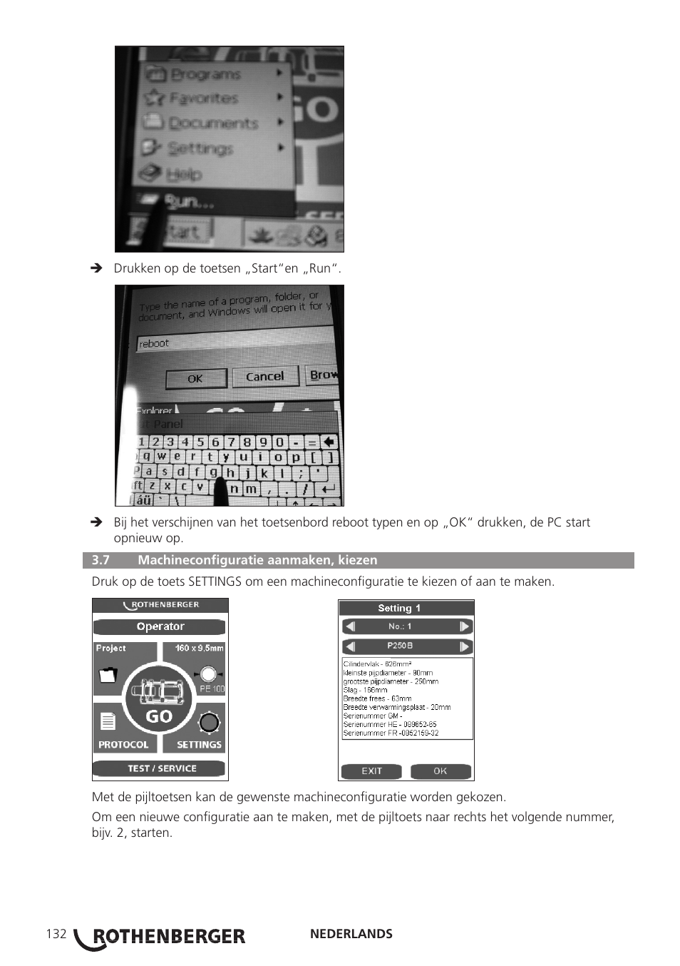 ROTHENBERGER ROWELD P250-630 B Plus Premium CNC User Manual | Page 134 / 456