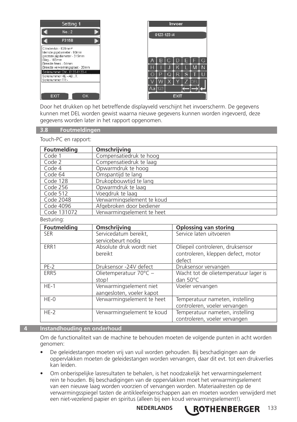 ROTHENBERGER ROWELD P250-630 B Plus Premium CNC User Manual | Page 135 / 456