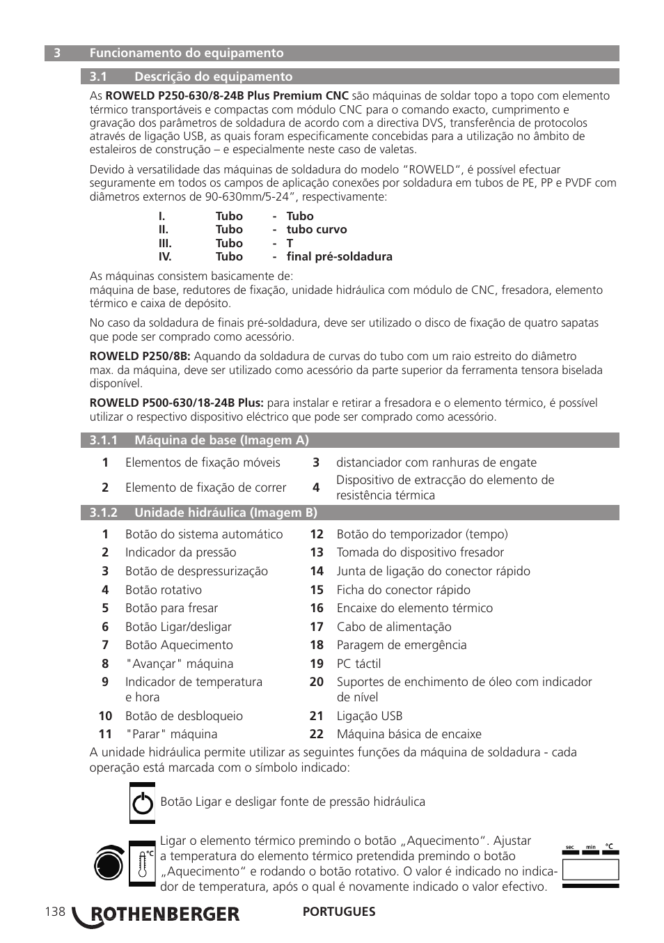 ROTHENBERGER ROWELD P250-630 B Plus Premium CNC User Manual | Page 140 / 456