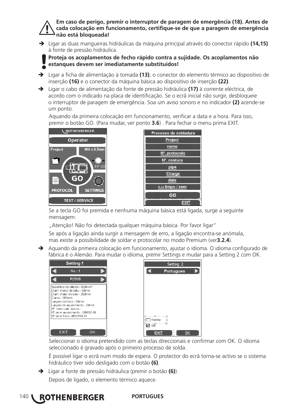 ROTHENBERGER ROWELD P250-630 B Plus Premium CNC User Manual | Page 142 / 456