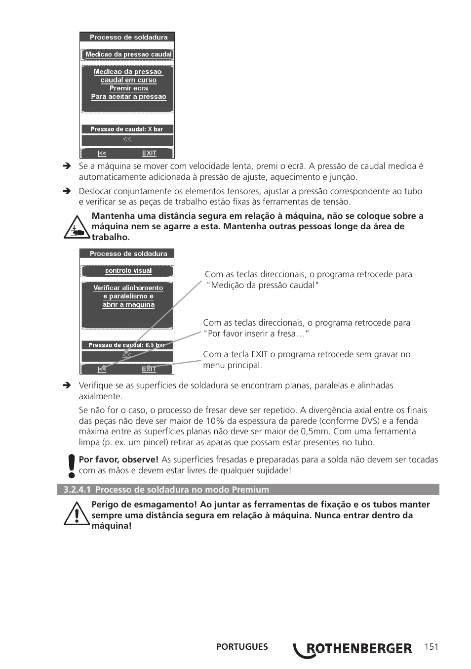 ROTHENBERGER ROWELD P250-630 B Plus Premium CNC User Manual | Page 153 / 456