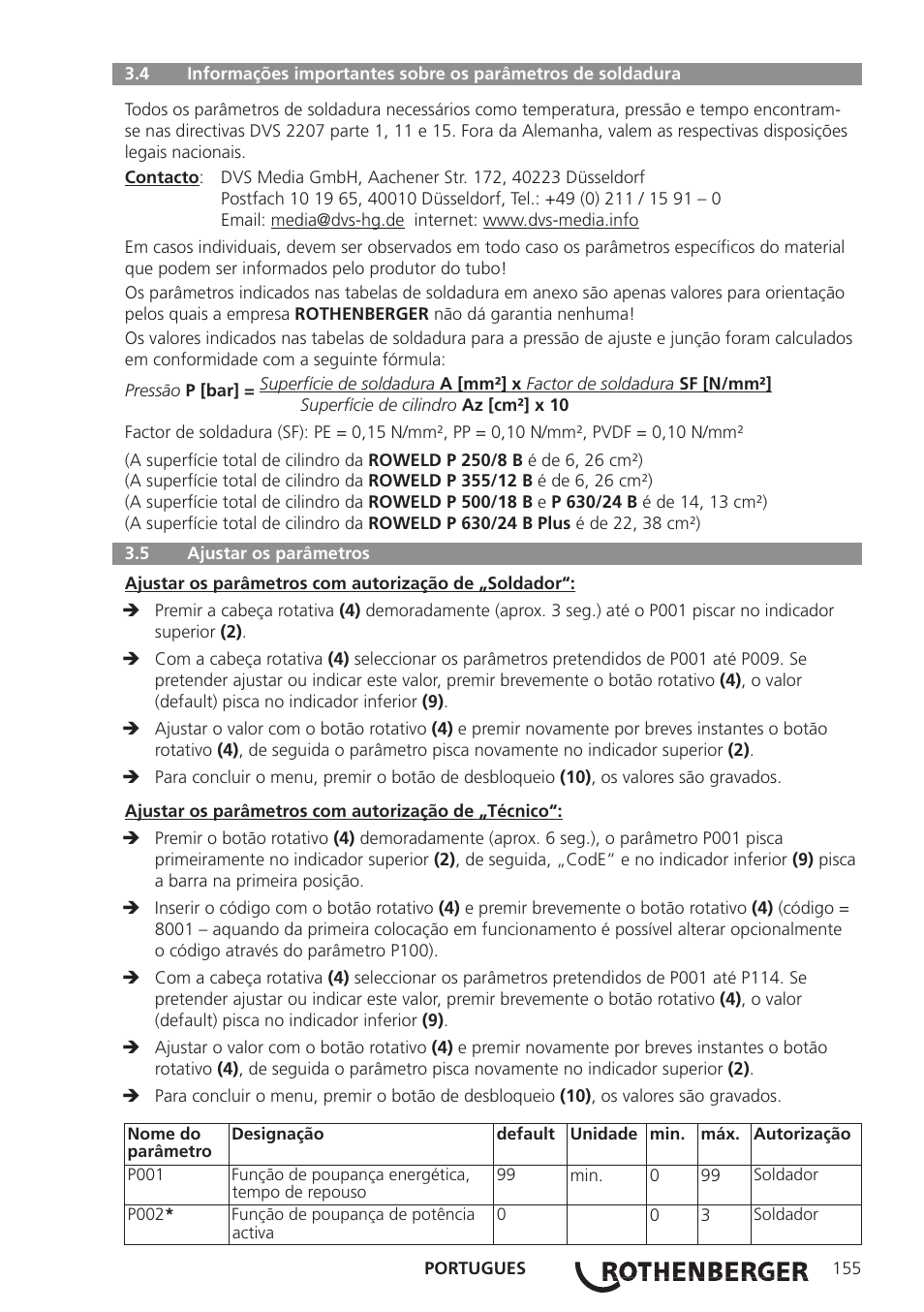 ROTHENBERGER ROWELD P250-630 B Plus Premium CNC User Manual | Page 157 / 456