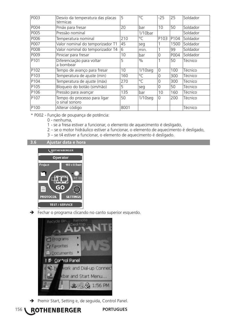 ROTHENBERGER ROWELD P250-630 B Plus Premium CNC User Manual | Page 158 / 456