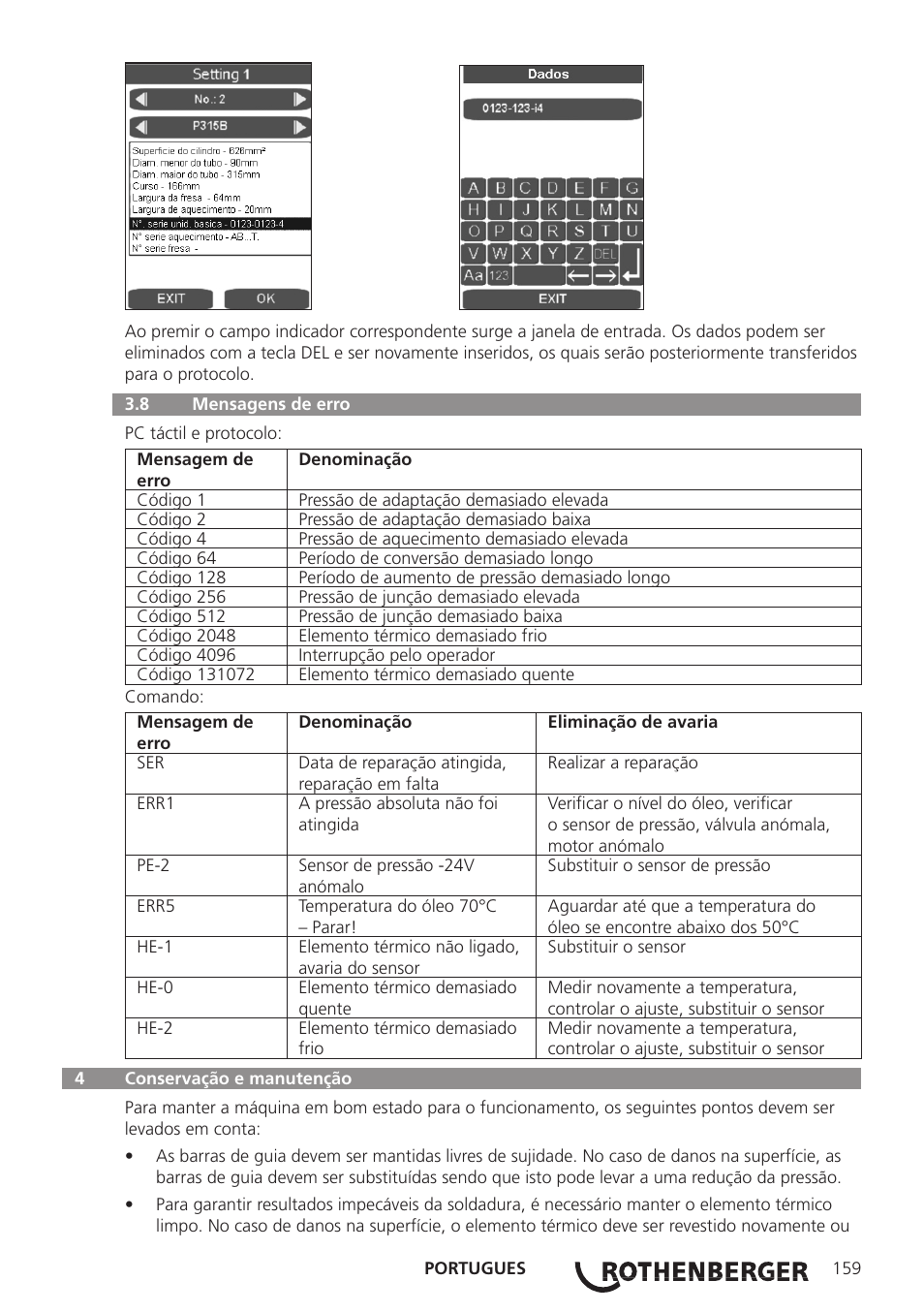 ROTHENBERGER ROWELD P250-630 B Plus Premium CNC User Manual | Page 161 / 456