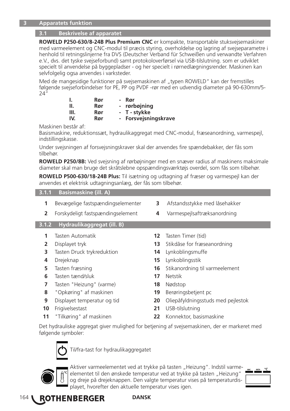 ROTHENBERGER ROWELD P250-630 B Plus Premium CNC User Manual | Page 166 / 456