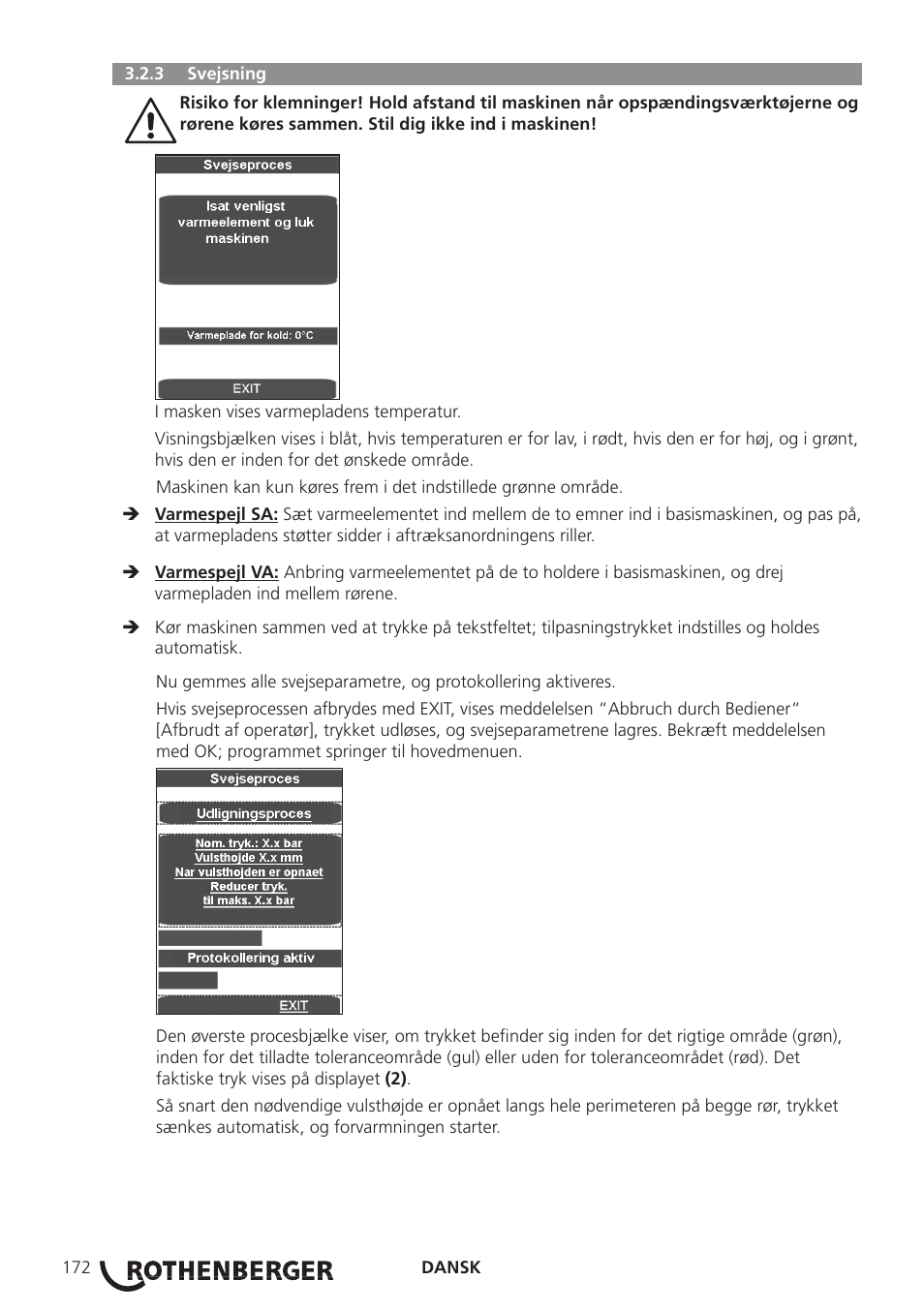 ROTHENBERGER ROWELD P250-630 B Plus Premium CNC User Manual | Page 174 / 456