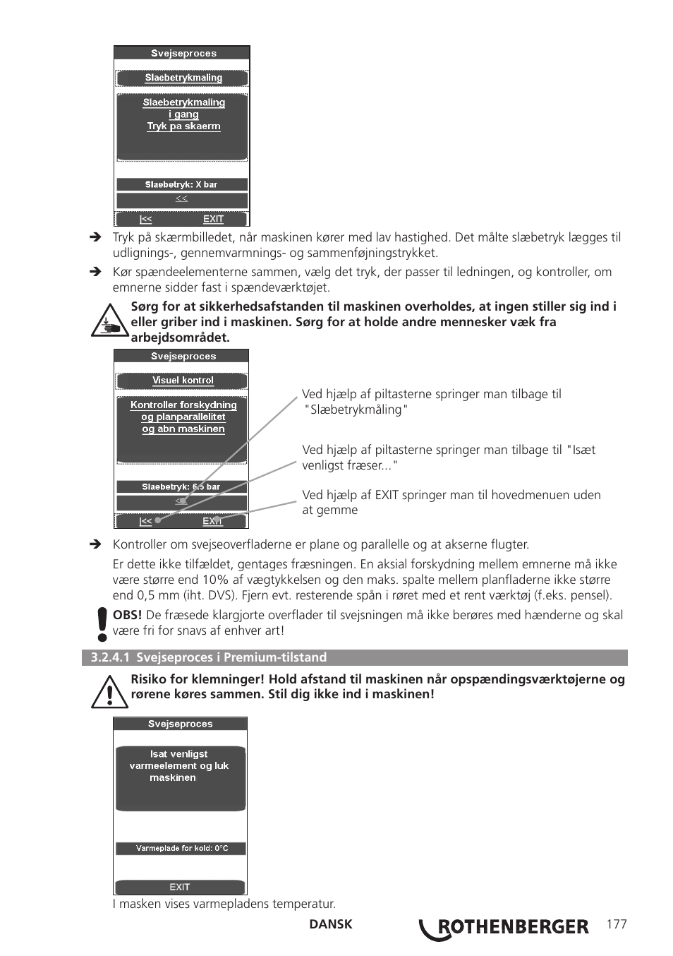 ROTHENBERGER ROWELD P250-630 B Plus Premium CNC User Manual | Page 179 / 456