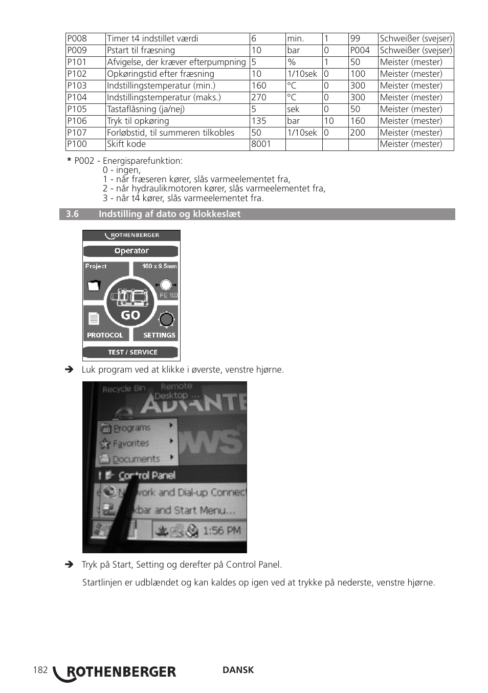 ROTHENBERGER ROWELD P250-630 B Plus Premium CNC User Manual | Page 184 / 456