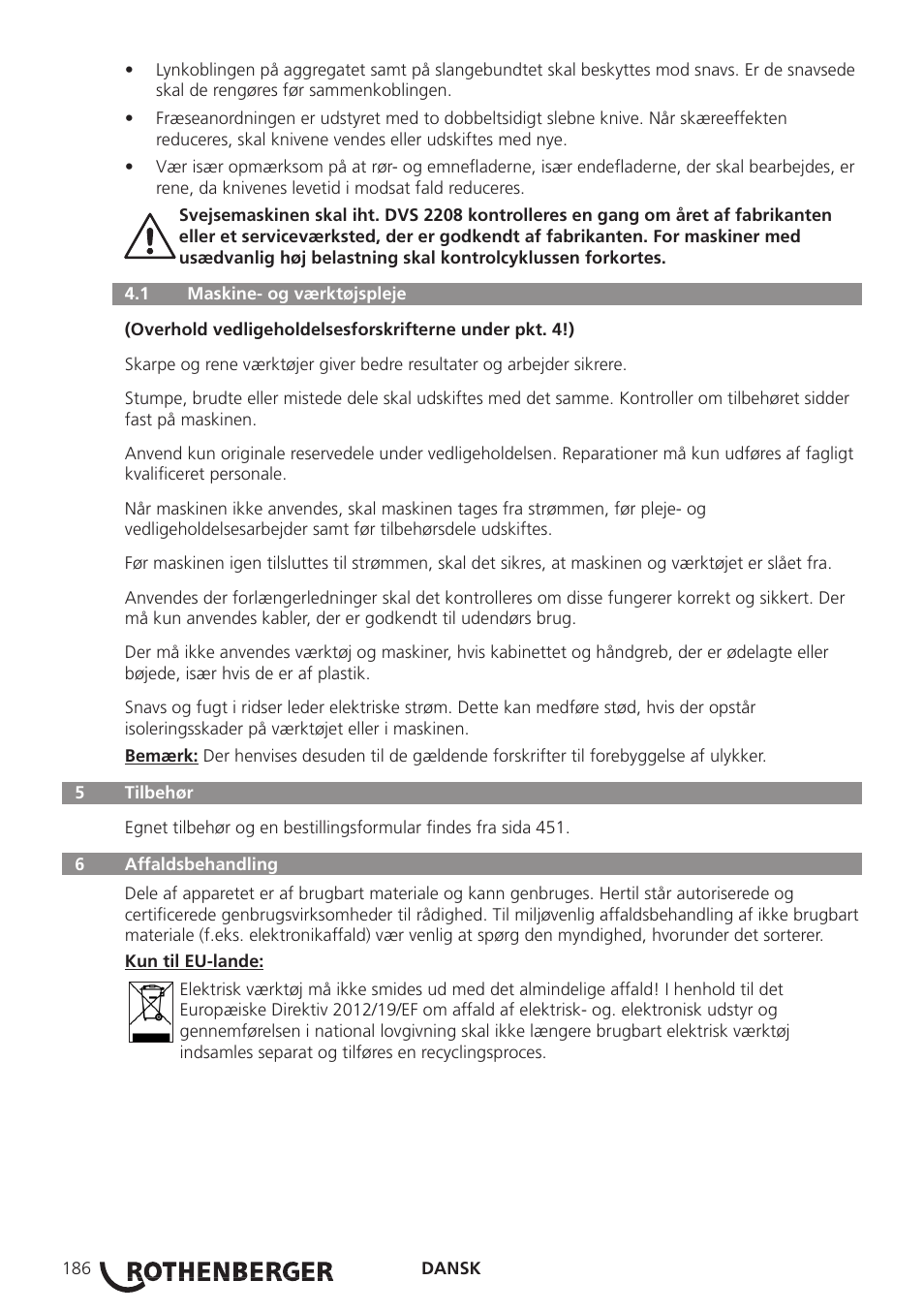 ROTHENBERGER ROWELD P250-630 B Plus Premium CNC User Manual | Page 188 / 456