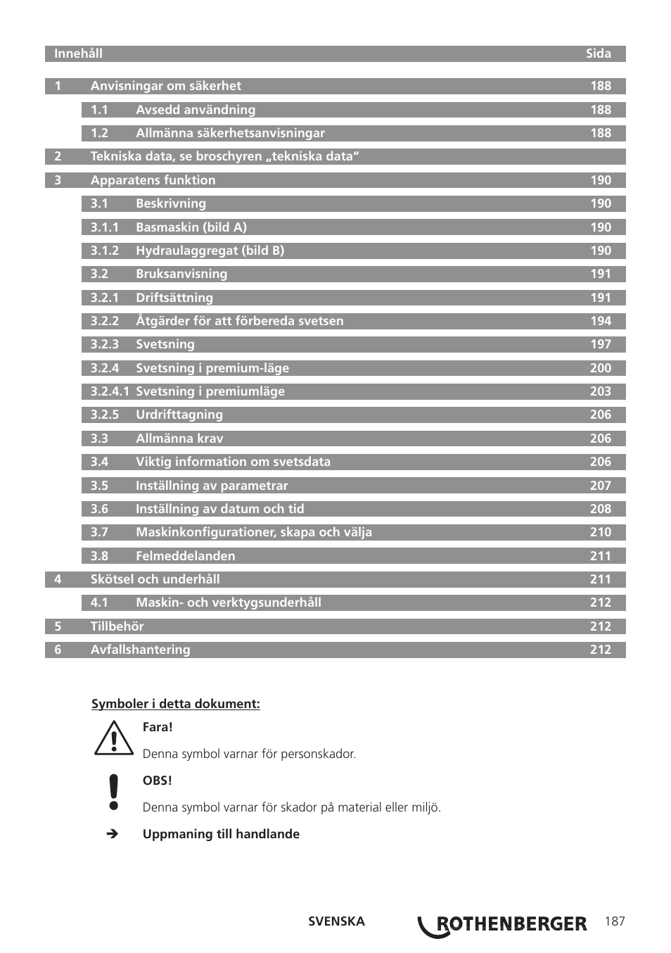 ROTHENBERGER ROWELD P250-630 B Plus Premium CNC User Manual | Page 189 / 456