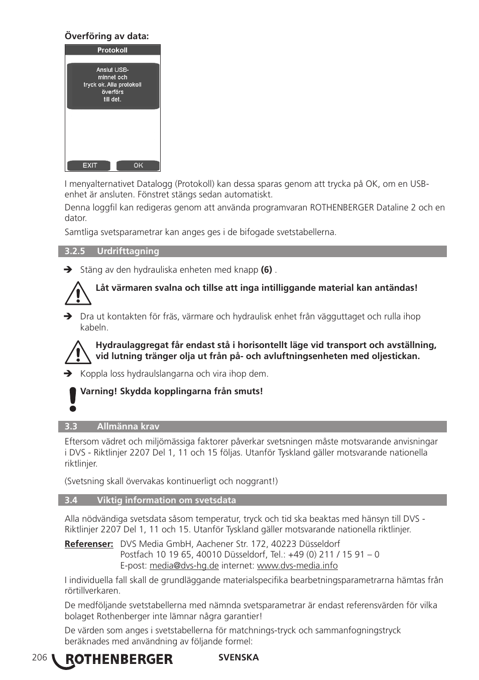 ROTHENBERGER ROWELD P250-630 B Plus Premium CNC User Manual | Page 208 / 456