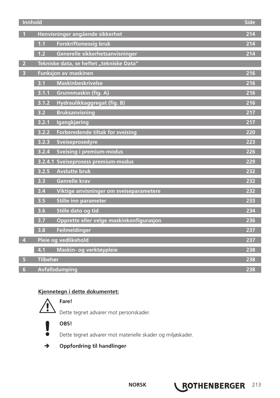 ROTHENBERGER ROWELD P250-630 B Plus Premium CNC User Manual | Page 215 / 456