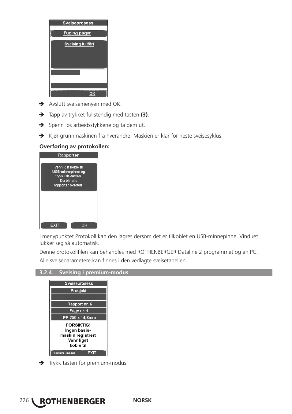 ROTHENBERGER ROWELD P250-630 B Plus Premium CNC User Manual | Page 228 / 456