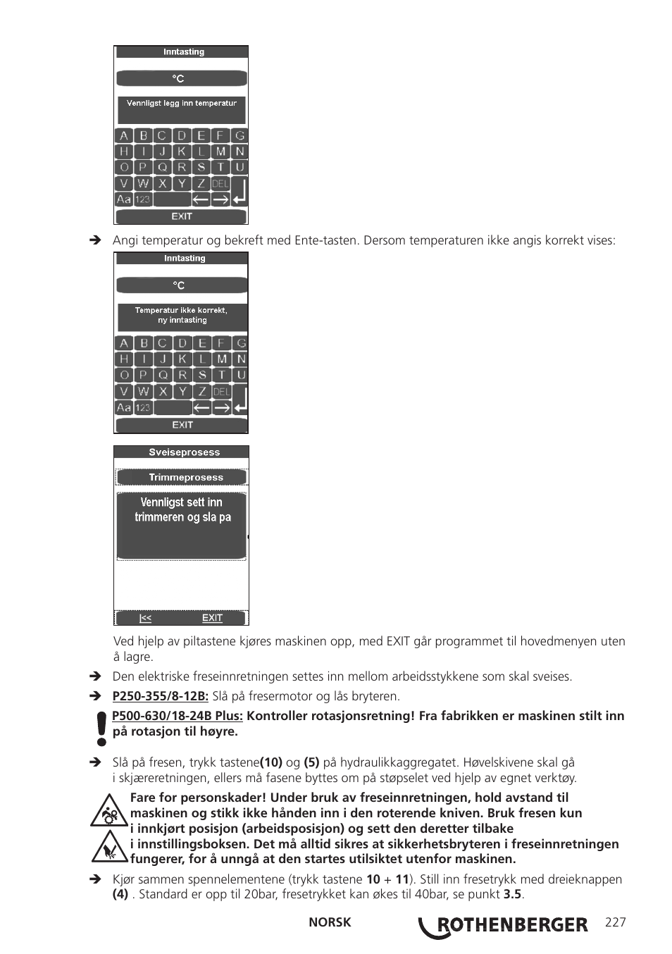 ROTHENBERGER ROWELD P250-630 B Plus Premium CNC User Manual | Page 229 / 456