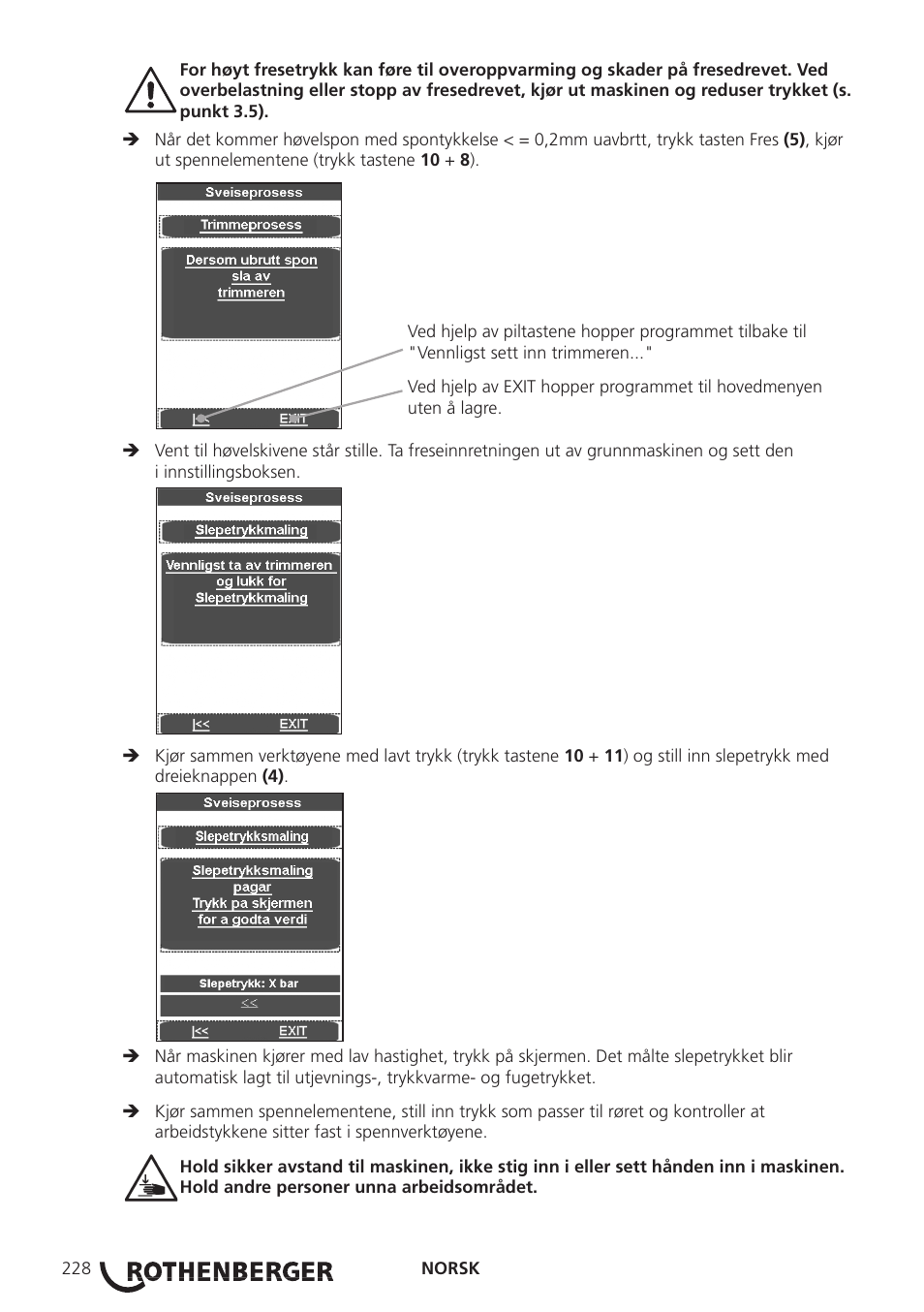 ROTHENBERGER ROWELD P250-630 B Plus Premium CNC User Manual | Page 230 / 456