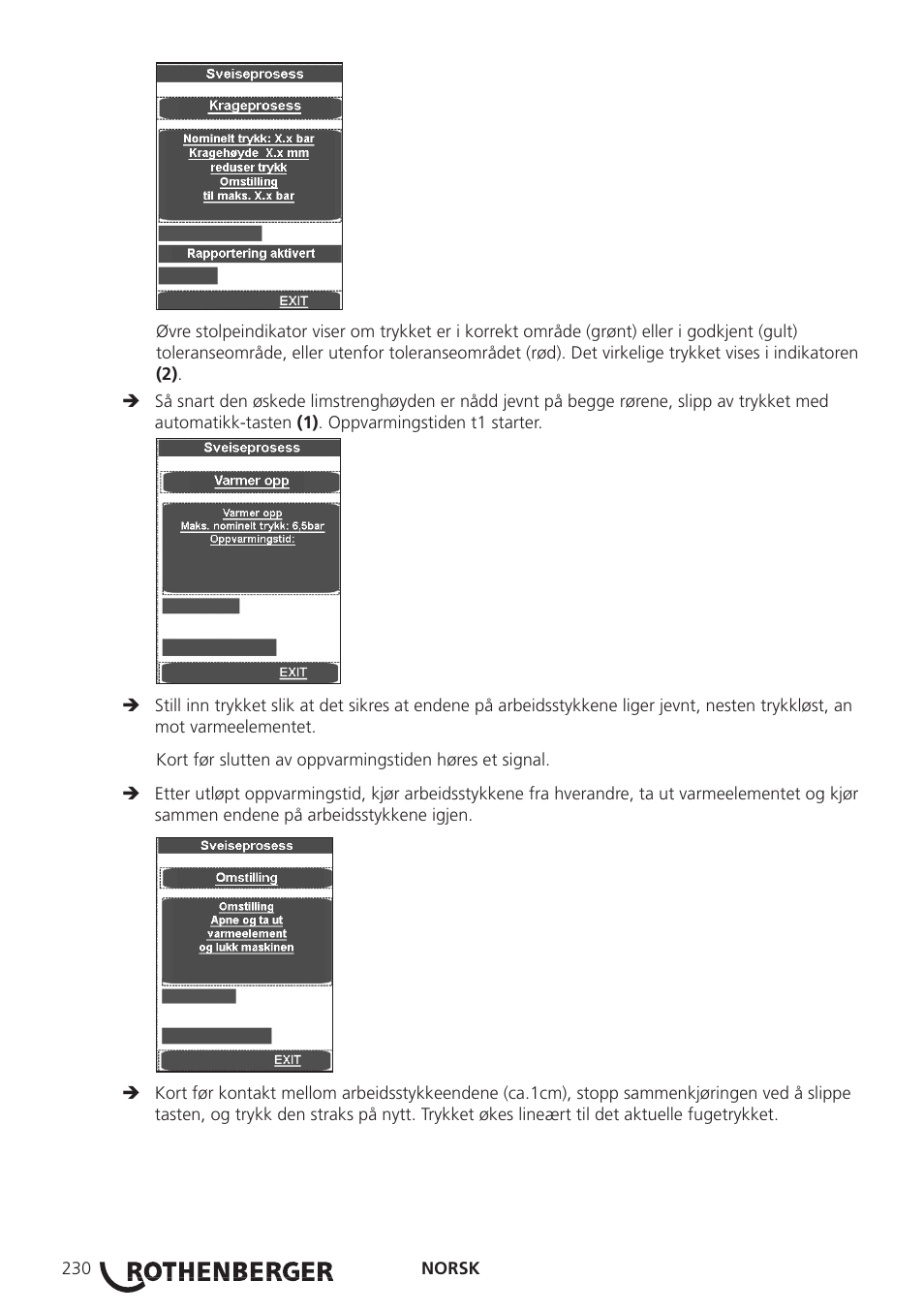 ROTHENBERGER ROWELD P250-630 B Plus Premium CNC User Manual | Page 232 / 456