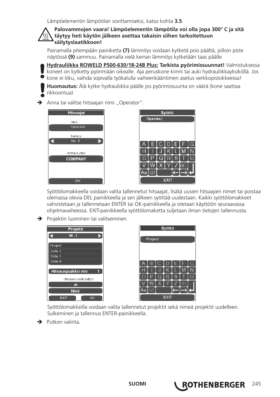 ROTHENBERGER ROWELD P250-630 B Plus Premium CNC User Manual | Page 247 / 456