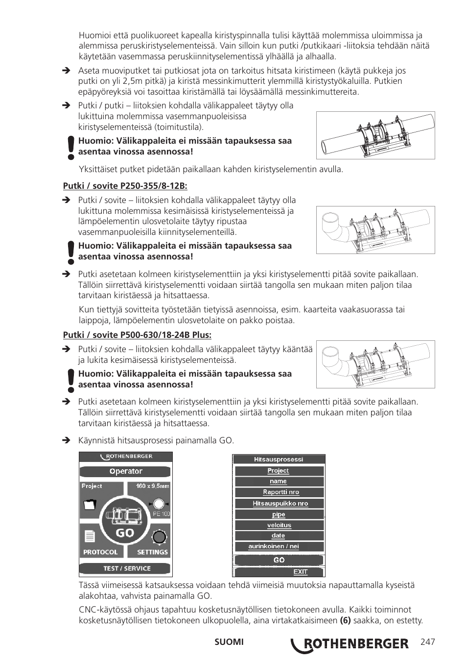 ROTHENBERGER ROWELD P250-630 B Plus Premium CNC User Manual | Page 249 / 456