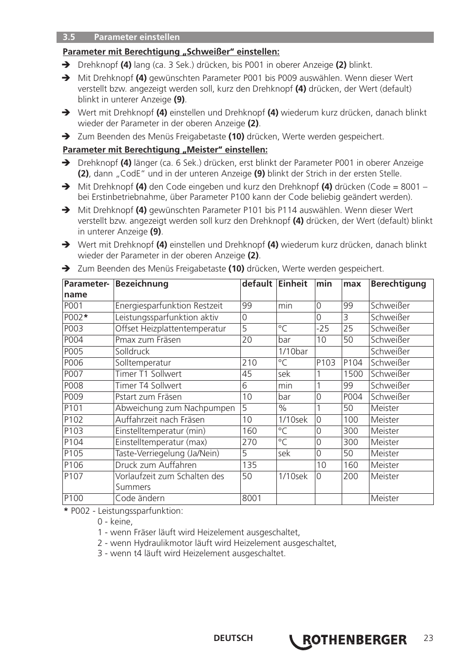 ROTHENBERGER ROWELD P250-630 B Plus Premium CNC User Manual | Page 25 / 456