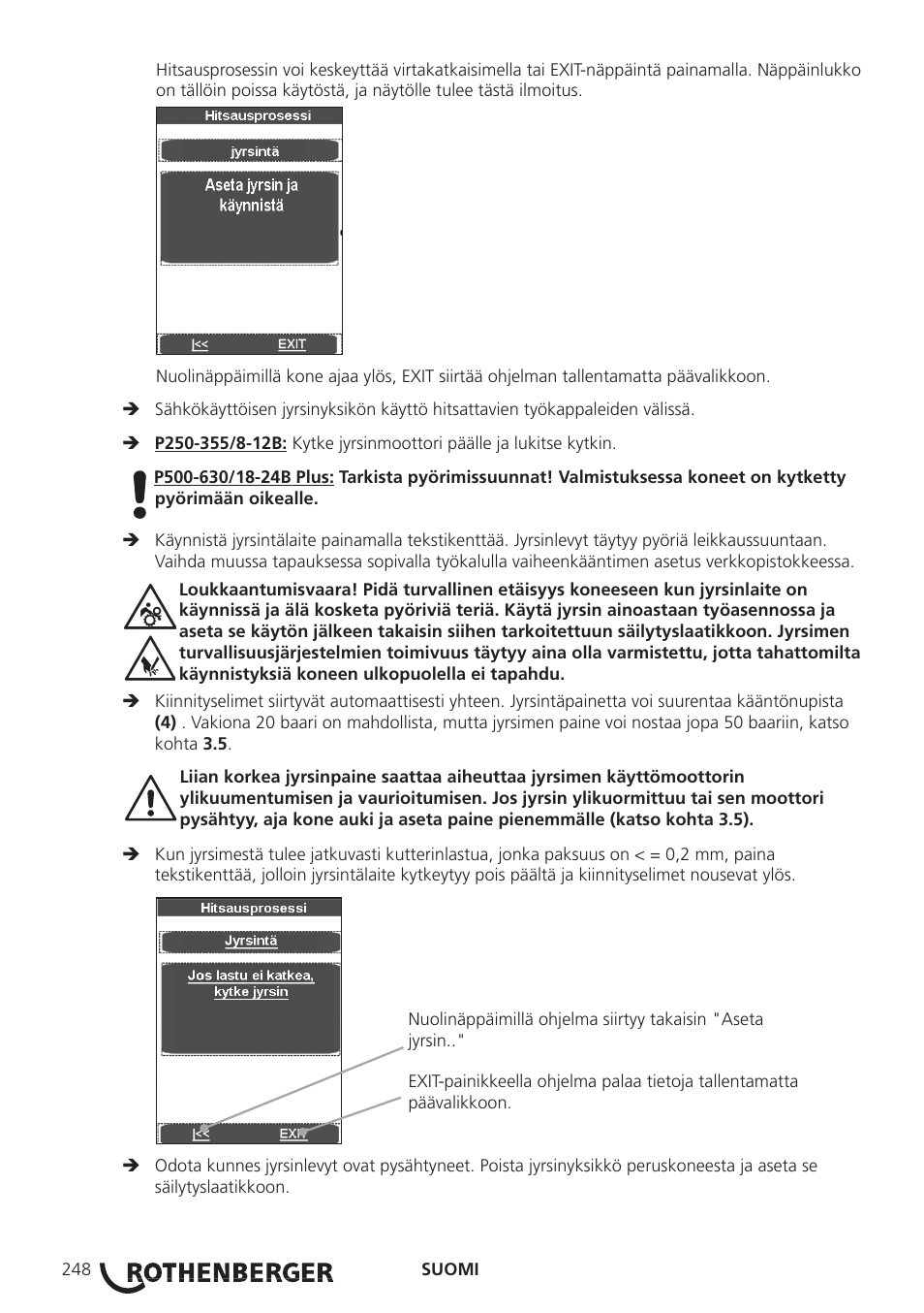 ROTHENBERGER ROWELD P250-630 B Plus Premium CNC User Manual | Page 250 / 456