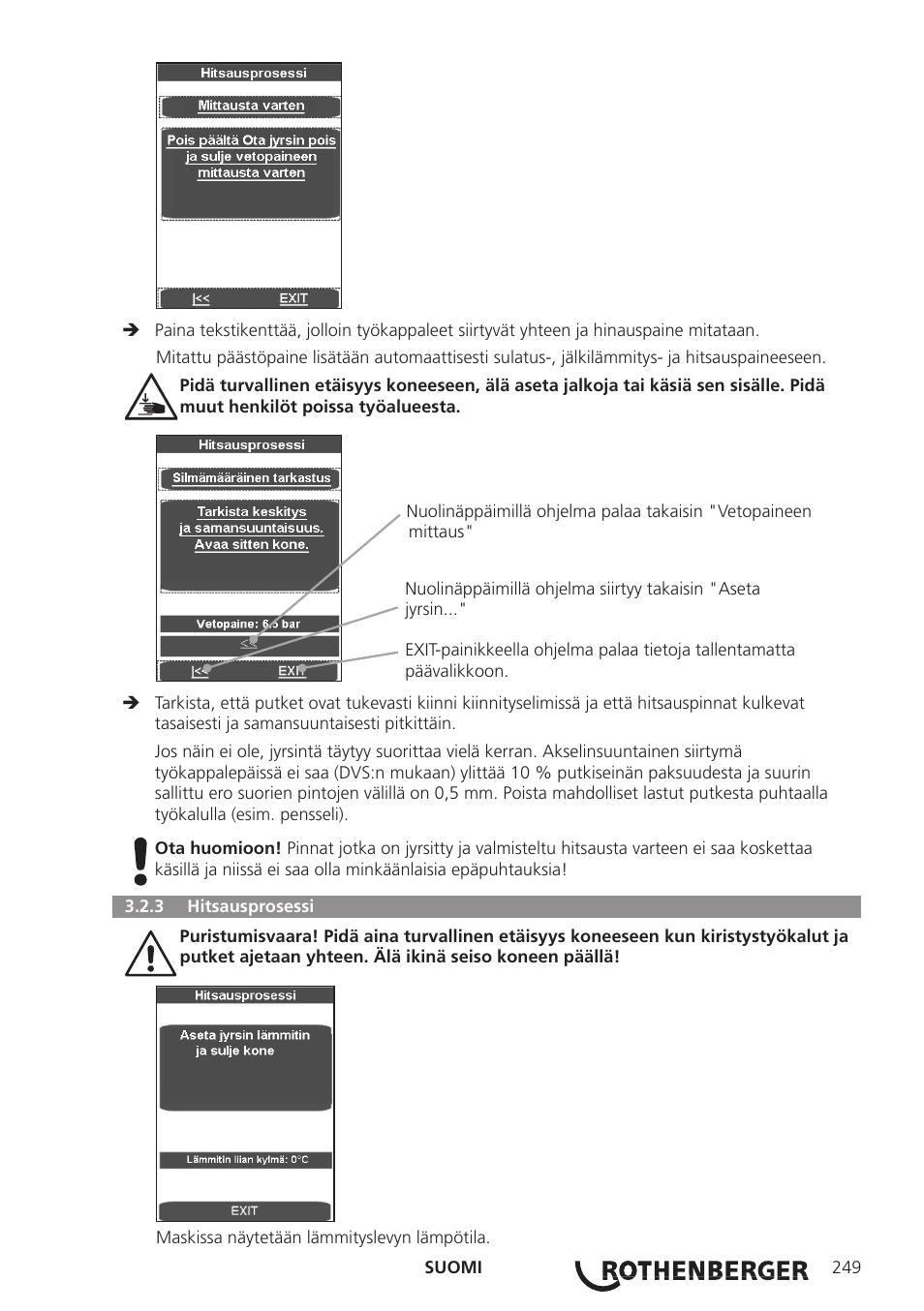 ROTHENBERGER ROWELD P250-630 B Plus Premium CNC User Manual | Page 251 / 456