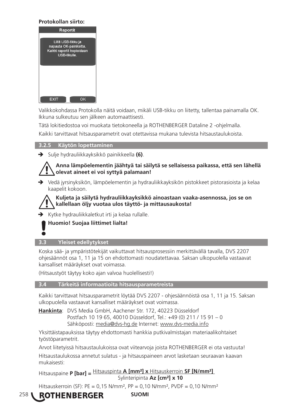 ROTHENBERGER ROWELD P250-630 B Plus Premium CNC User Manual | Page 260 / 456