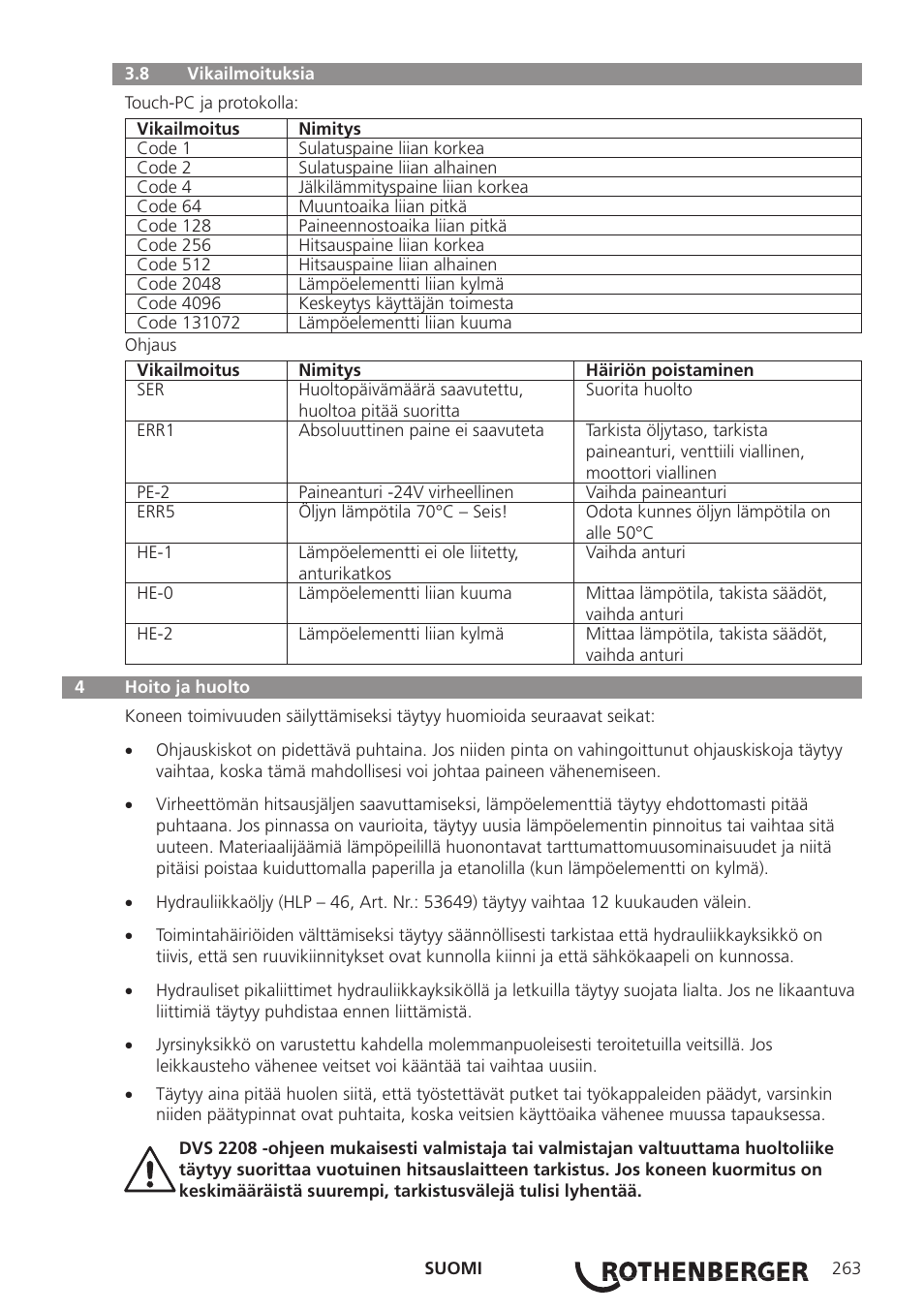 ROTHENBERGER ROWELD P250-630 B Plus Premium CNC User Manual | Page 265 / 456