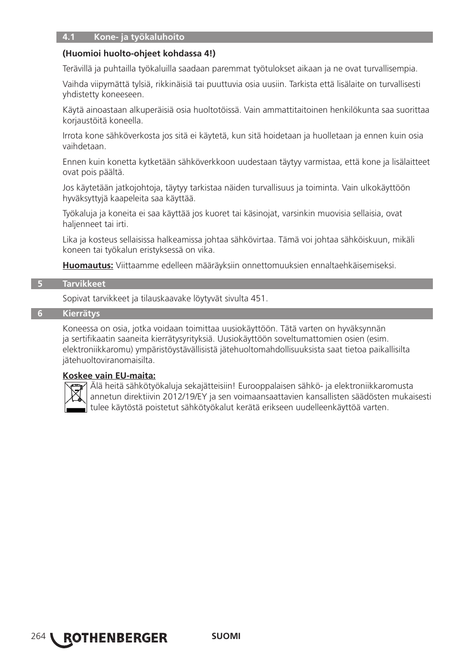 ROTHENBERGER ROWELD P250-630 B Plus Premium CNC User Manual | Page 266 / 456