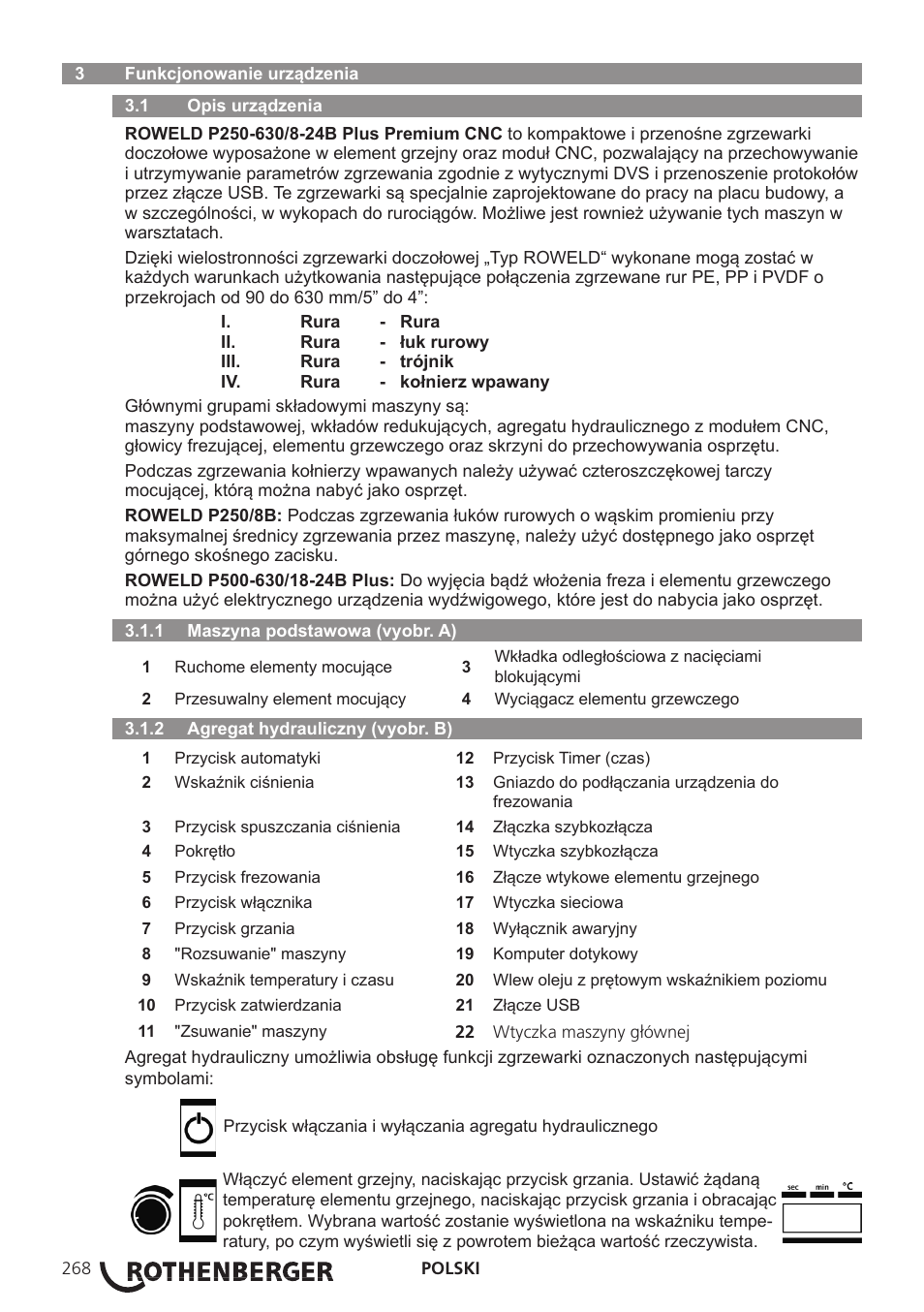 ROTHENBERGER ROWELD P250-630 B Plus Premium CNC User Manual | Page 270 / 456