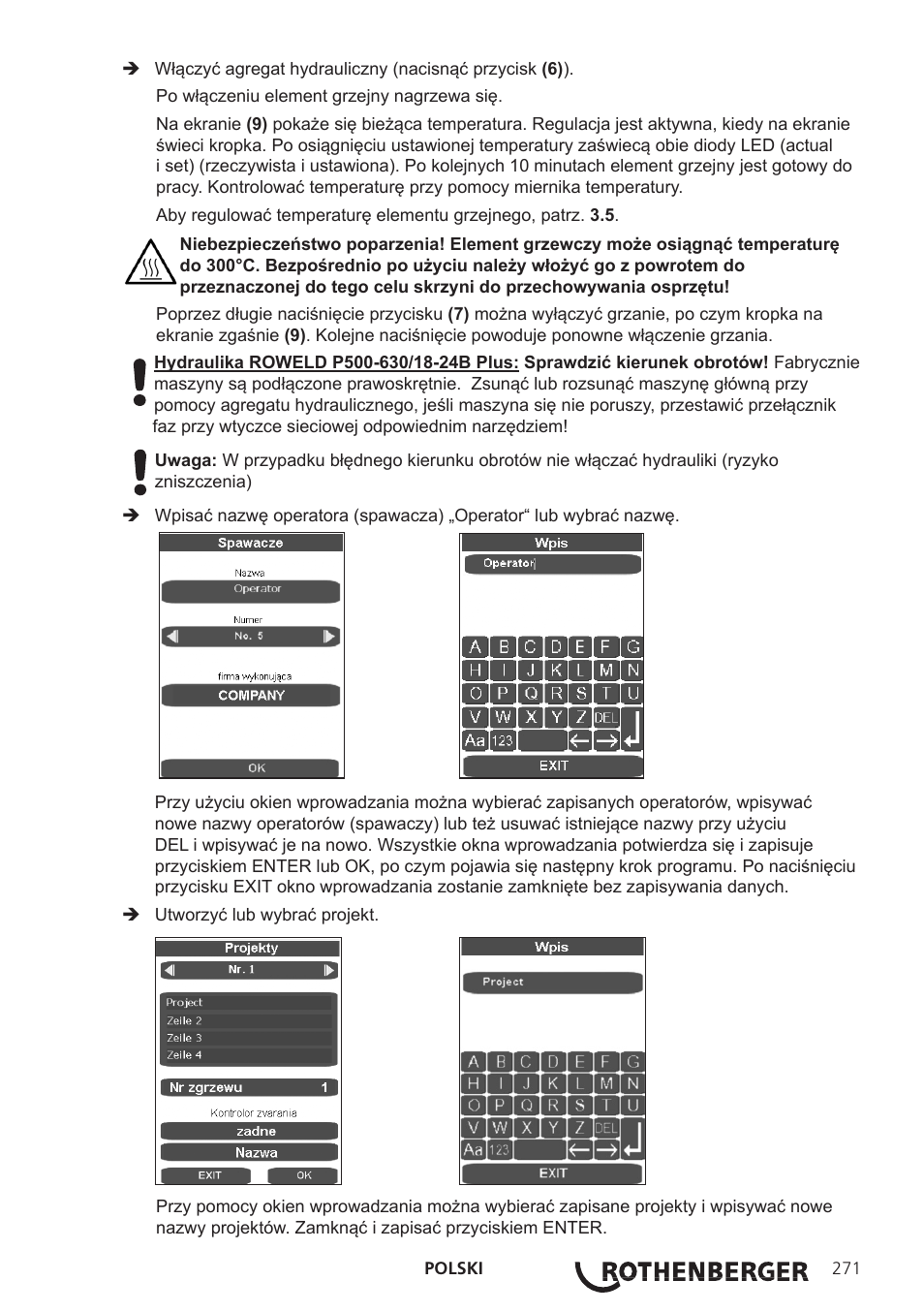 ROTHENBERGER ROWELD P250-630 B Plus Premium CNC User Manual | Page 273 / 456