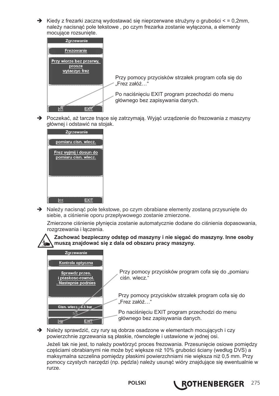 ROTHENBERGER ROWELD P250-630 B Plus Premium CNC User Manual | Page 277 / 456