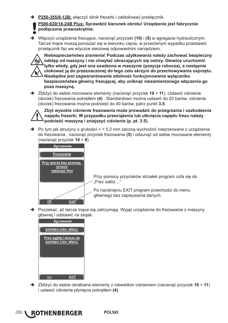 ROTHENBERGER ROWELD P250-630 B Plus Premium CNC User Manual | Page 282 / 456