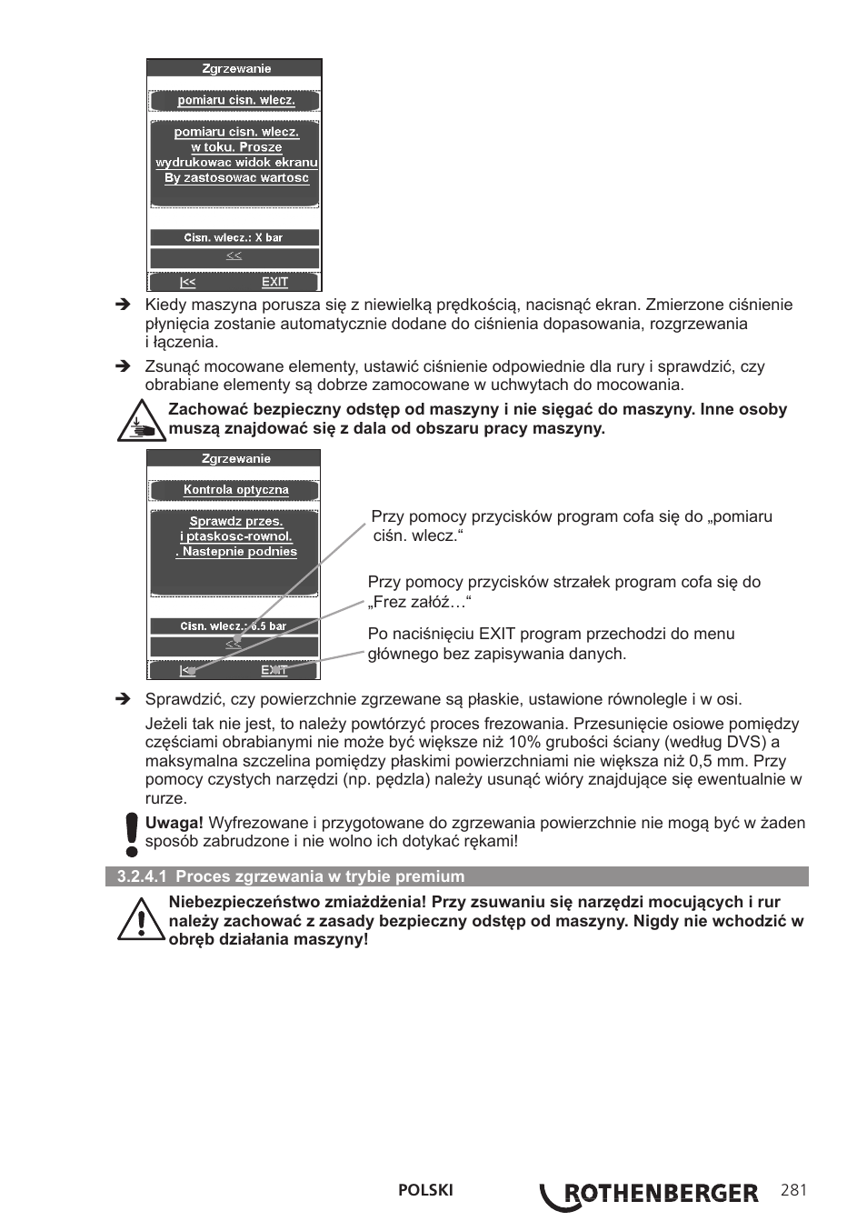 ROTHENBERGER ROWELD P250-630 B Plus Premium CNC User Manual | Page 283 / 456